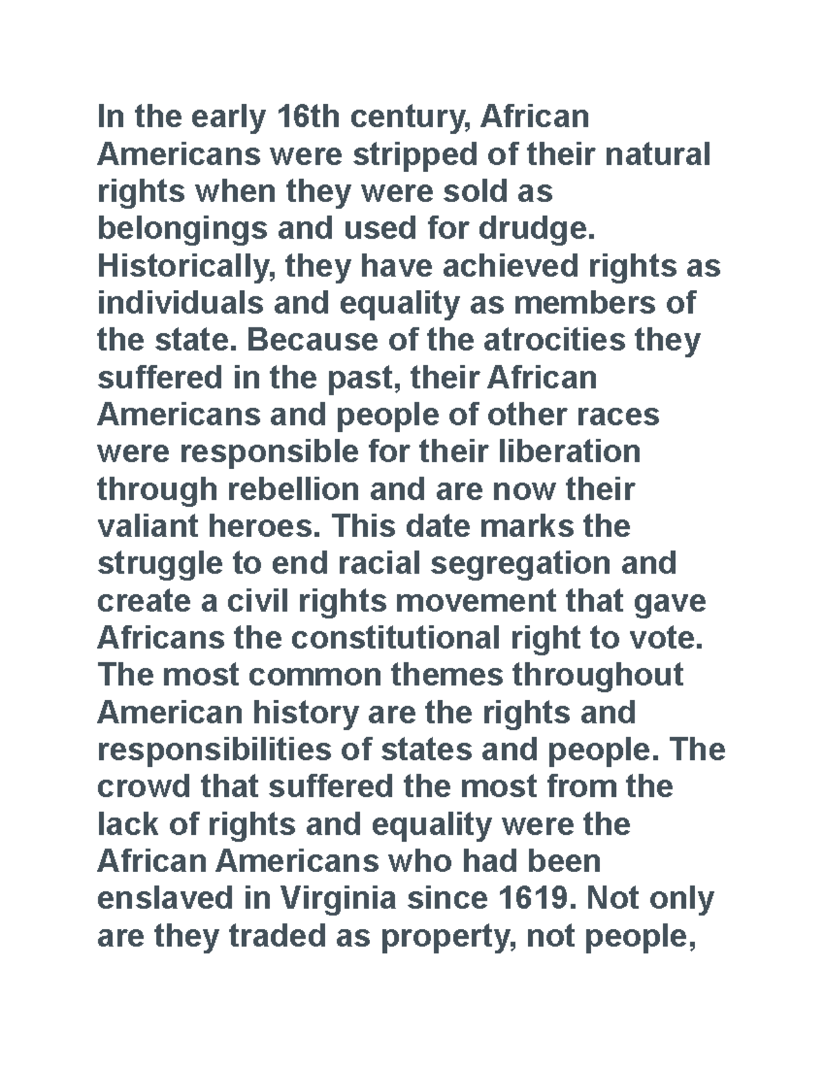 african american voting rights essay