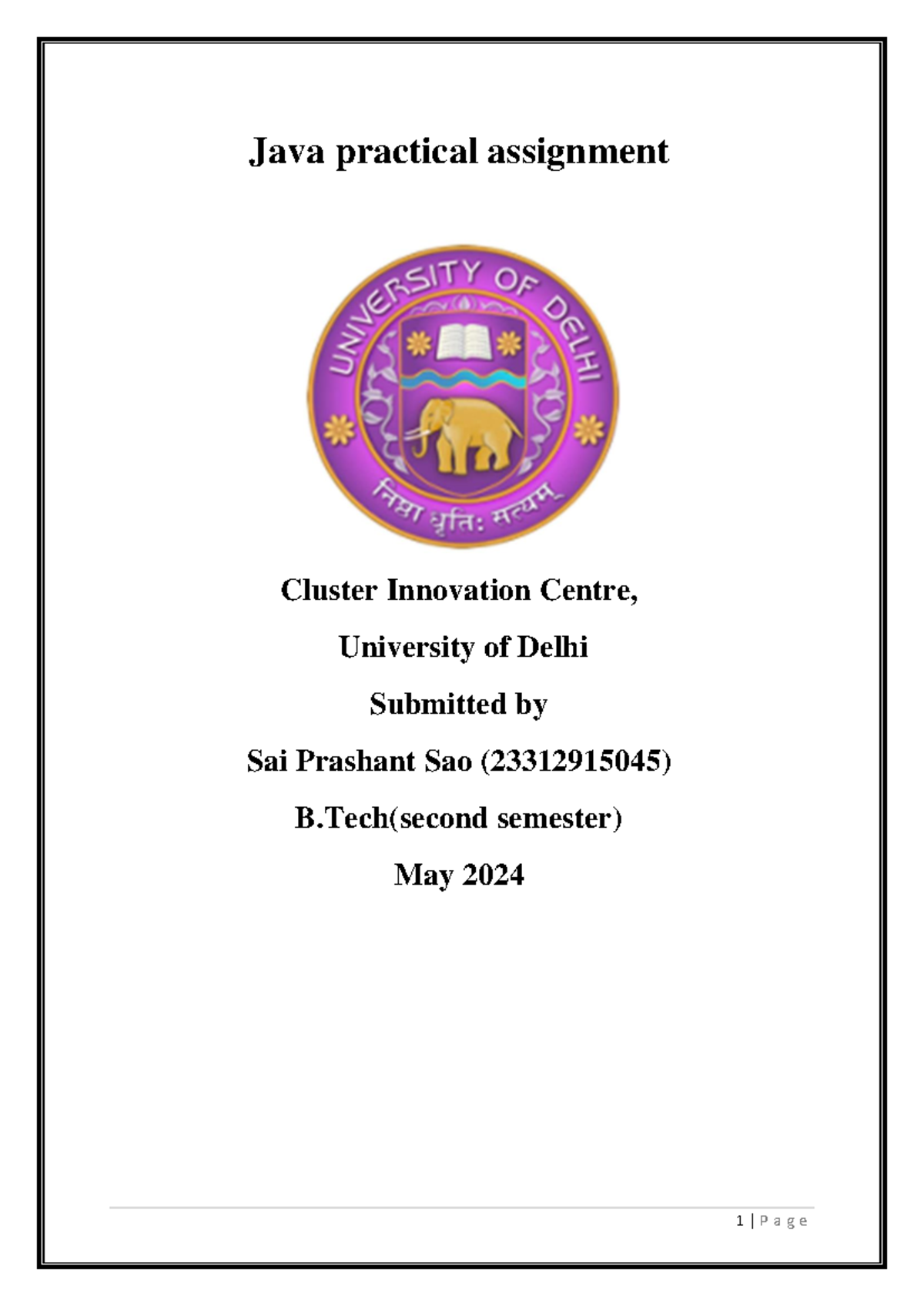 Java practical - java - Java practical assignment Cluster Innovation ...