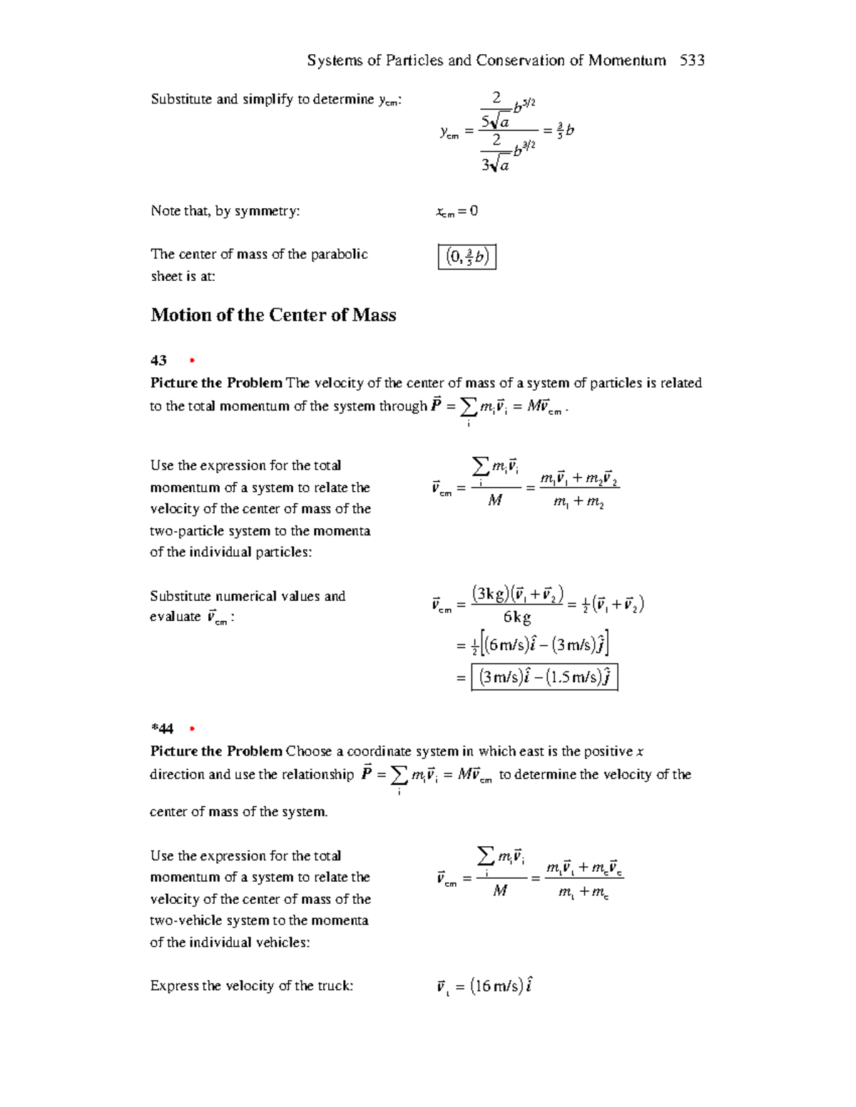 Physics Material - Systems of Particles and Conservation of Momentum ...
