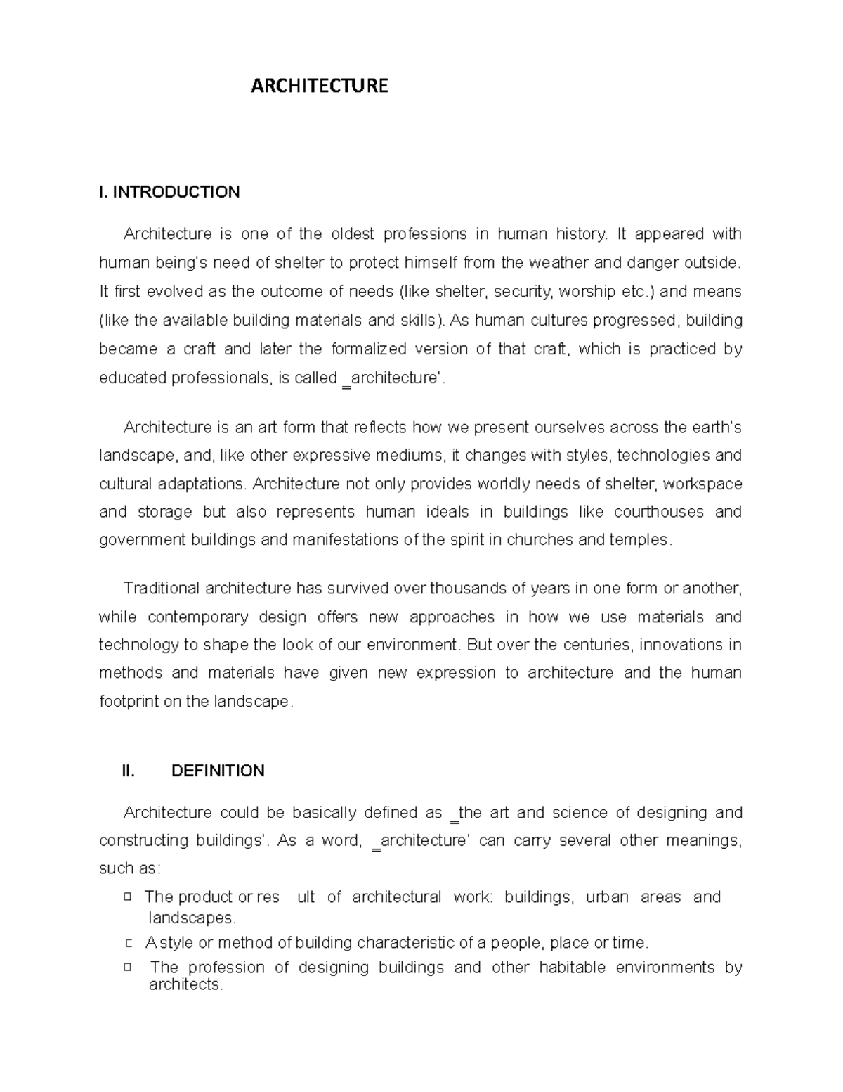 Architecture-1 - Hope it helps - ARCHITECTURE I. INTRODUCTION ...