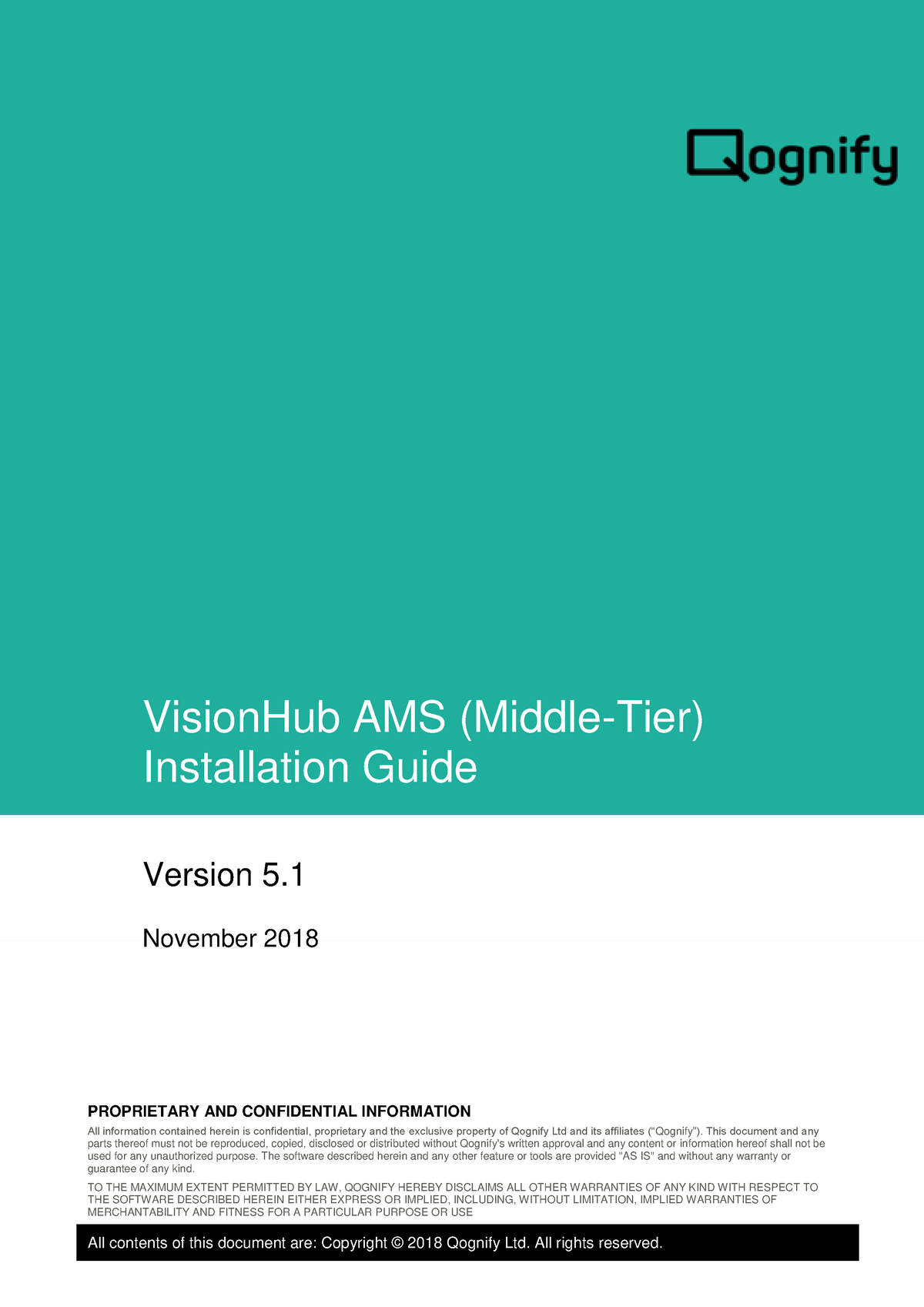 Vh 5.1-ams (middle-tier) Installation Guide - Visionhub Ams (middle 