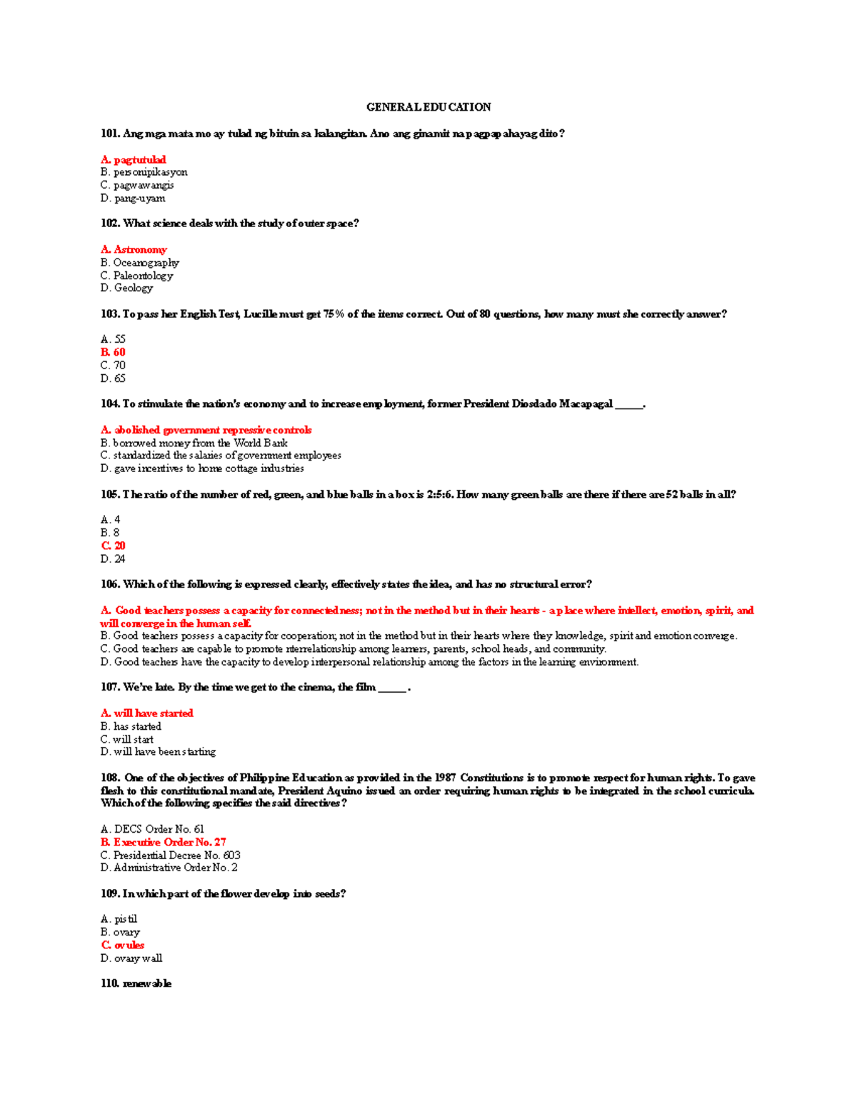 Set B Part 3 - The Act, Process, Art, Or Technique Of Describing Or ...