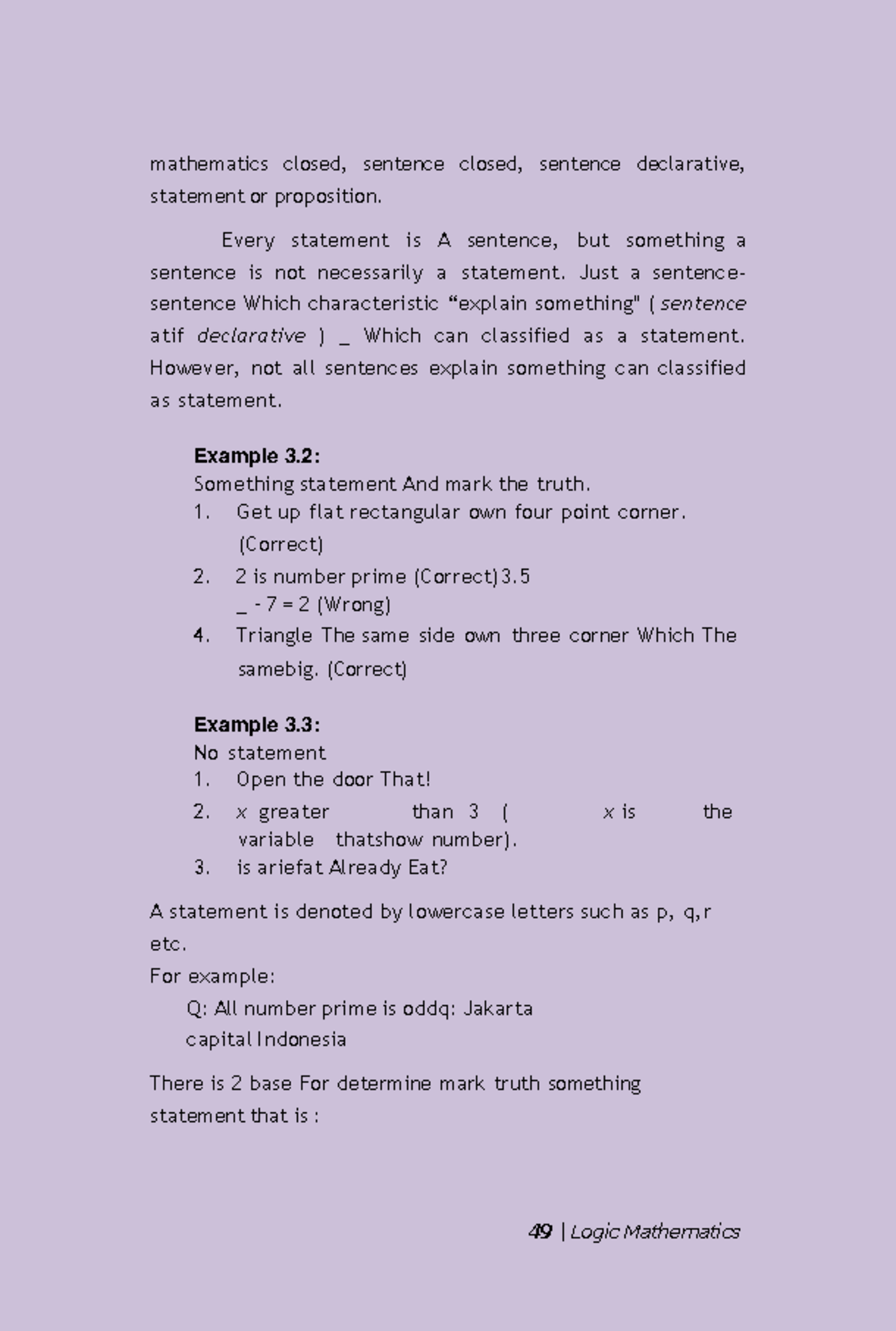 Basic foundation in mathematics-30 - mathematics closed, sentence ...