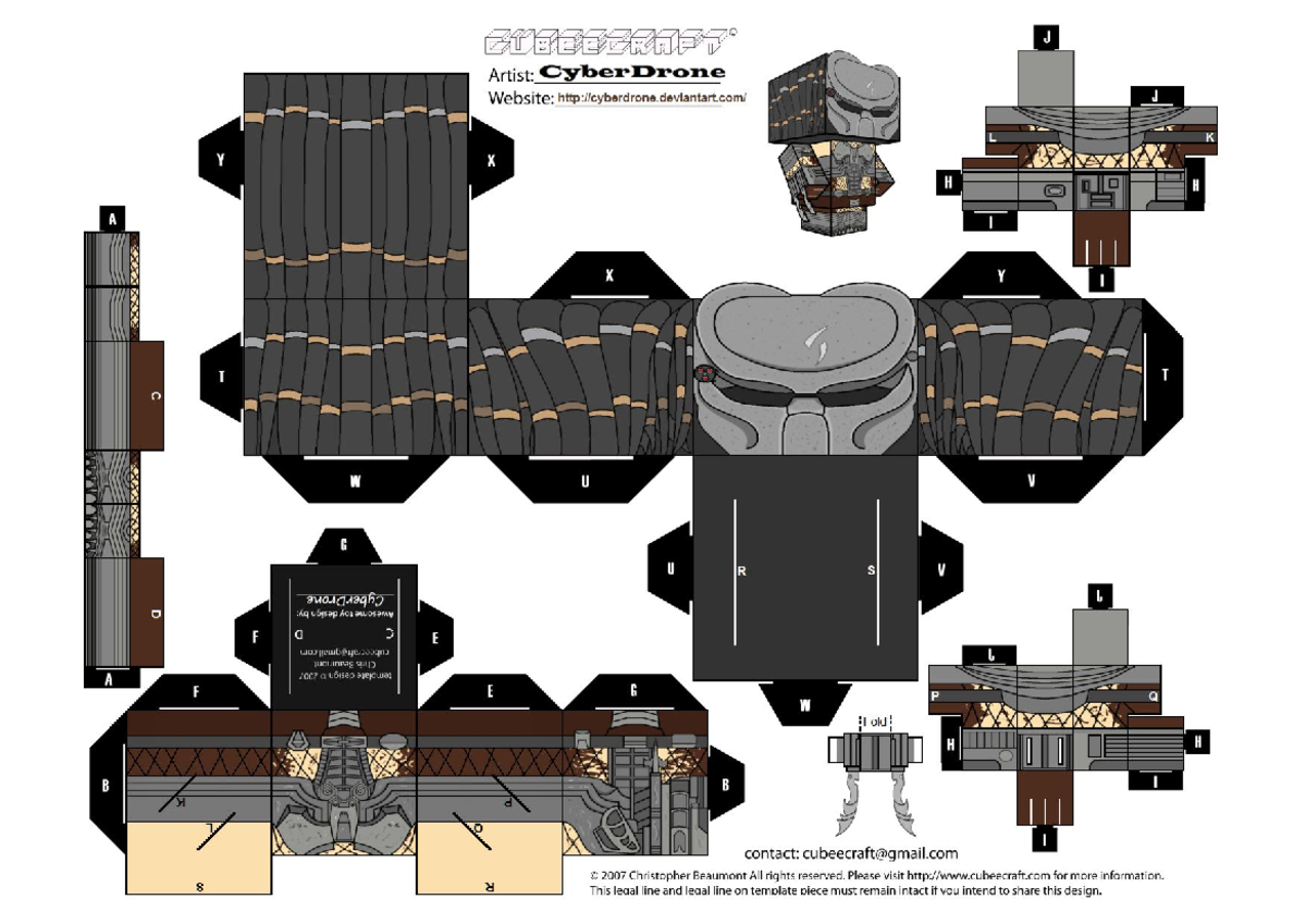 Scar-predator-paper-toy-paper-craft (1) - J Artist: CyberDrone Website ...