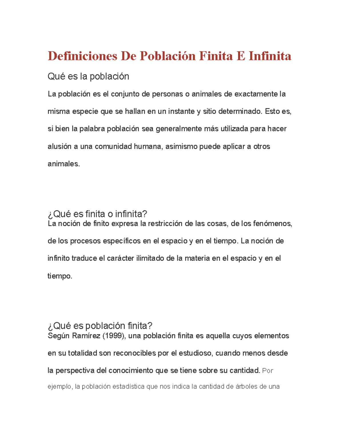 Concepto Población Finita E Infinita Definiciones De Población Finita E Infinita Qué Es La 5772