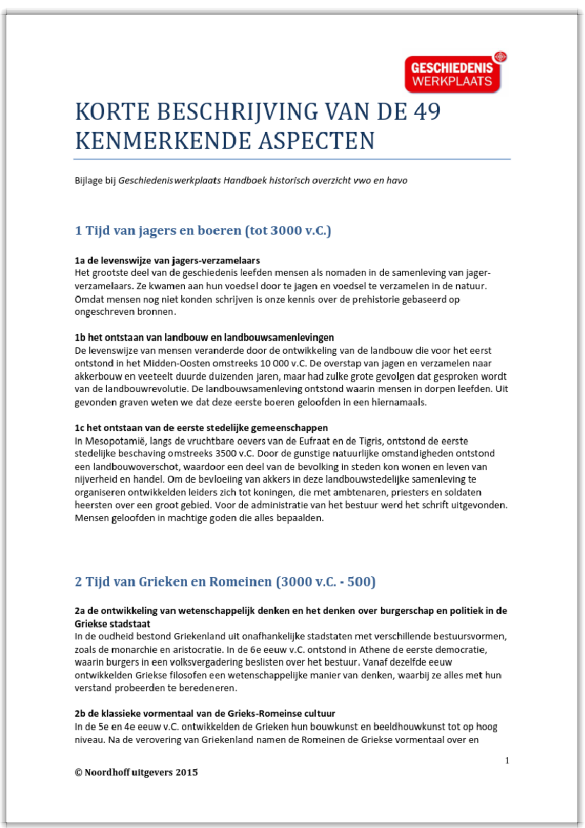 Korte Beschrijving VAN DE 49 Kenmerkende Aspecten - PDF Free Download ...