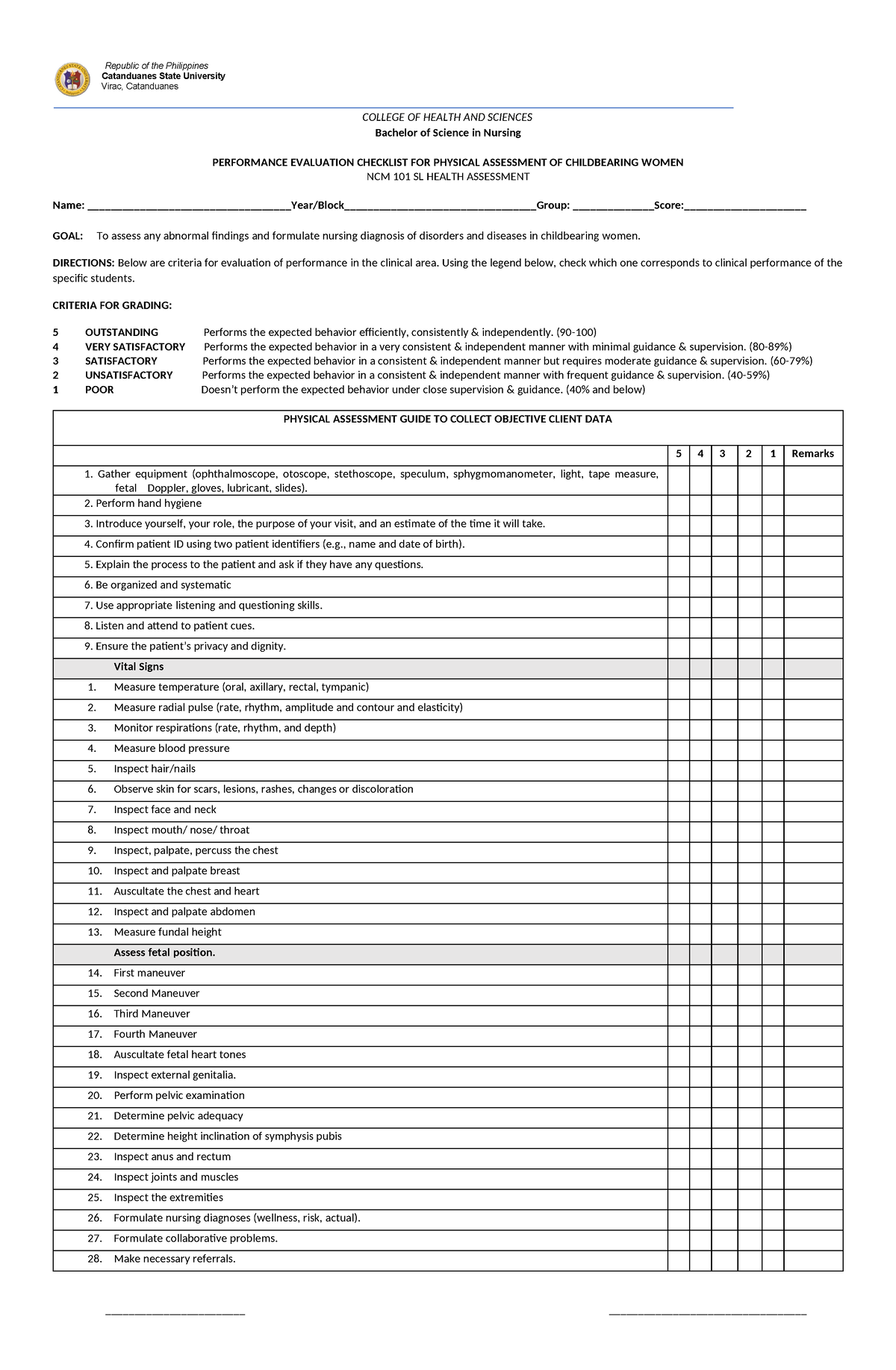 Assessing childbearing women revised - Republic of the Philippines ...