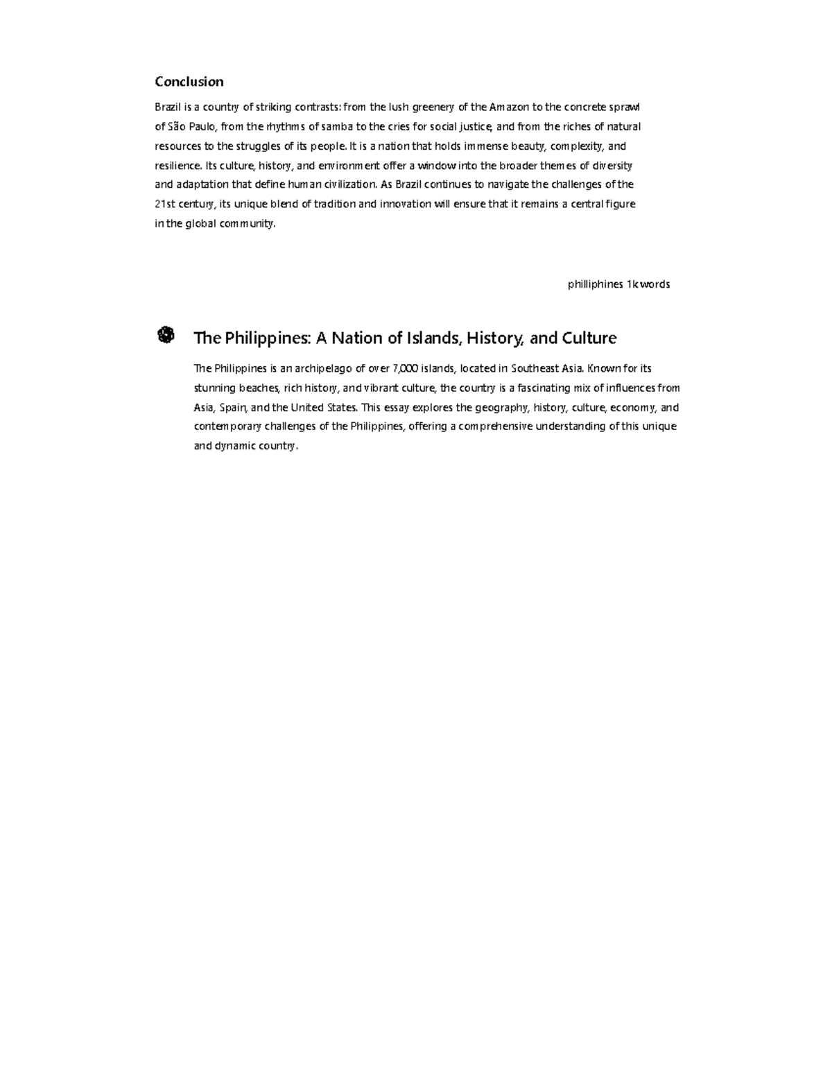G - eng - Conclusion Brazil is a country of striking contrasts: from ...