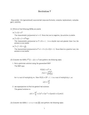 Practice Midterm 1 Solutions - 18. 03 - MIT - Studocu