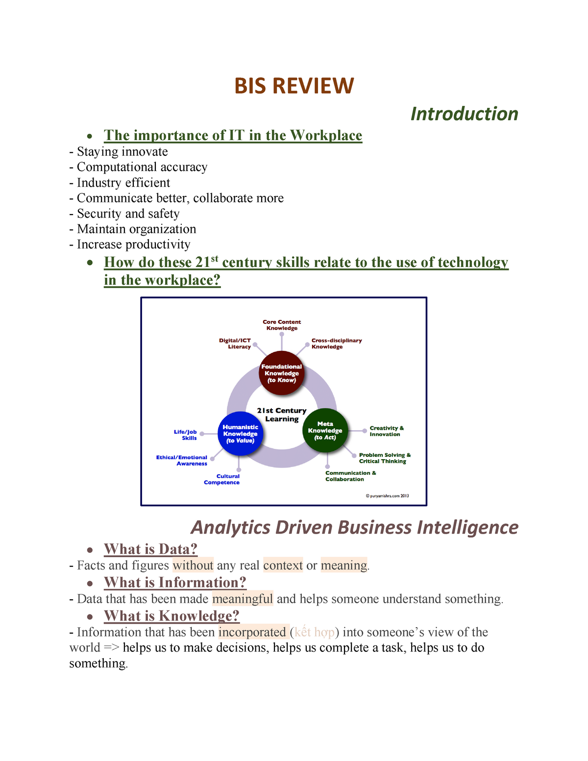 bis-review-assignment-1-business-information-systems-rmit