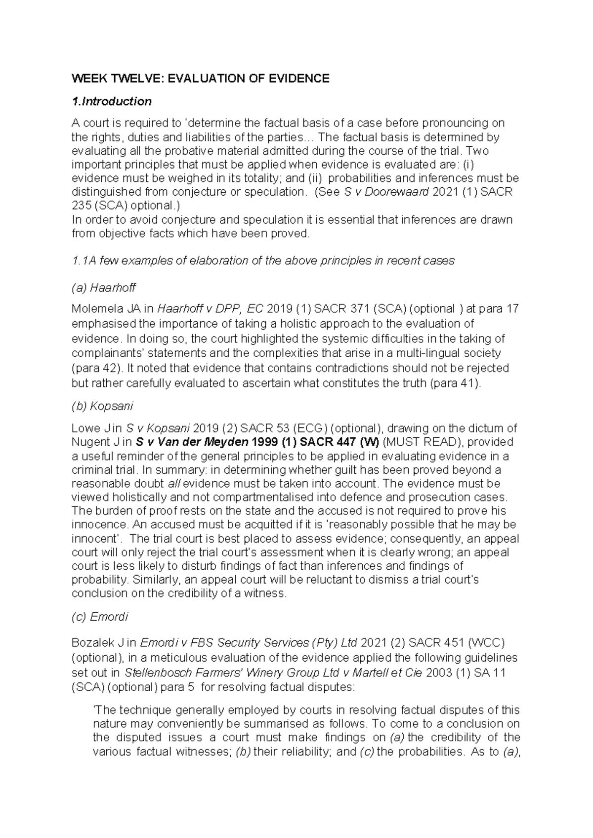 12+WEEK+ Twelve+ Lecture+ Notes+evaluation - WEEK TWELVE: EVALUATION OF ...