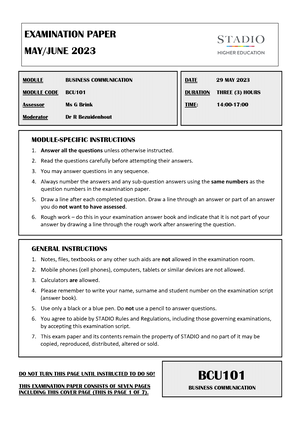 bcu assignment guidelines