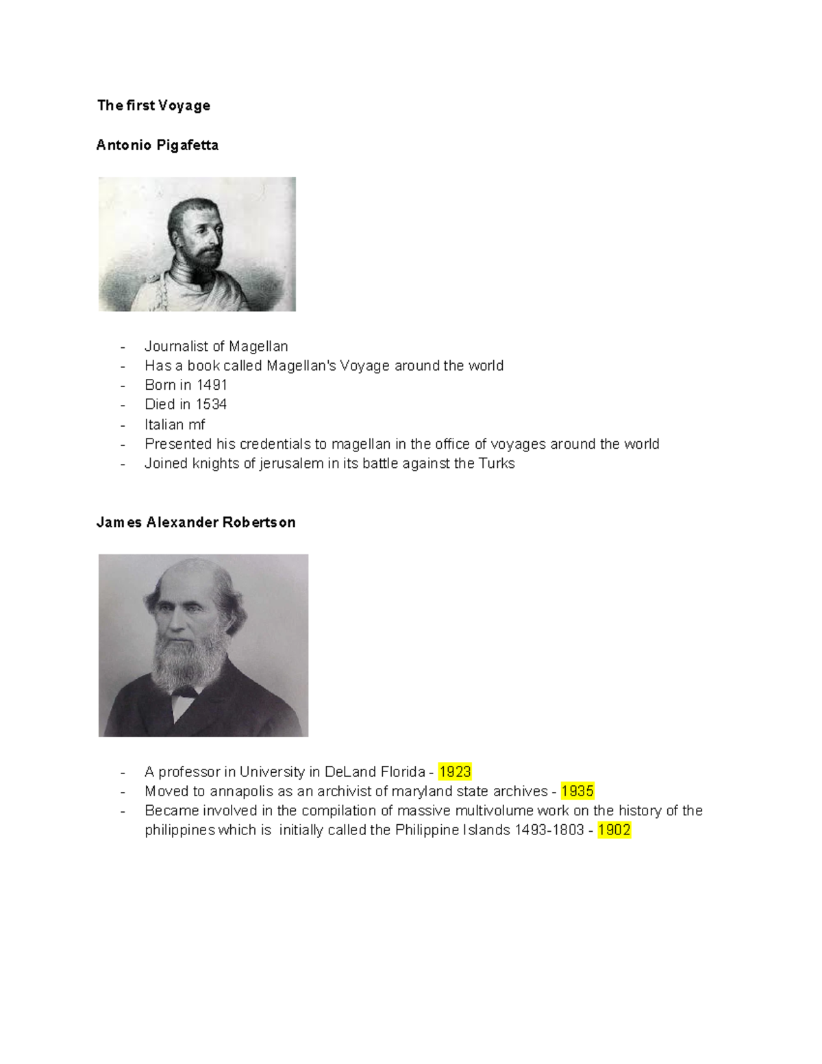 Rhist the first voyage - The first Voyage Antonio Pigafetta ...