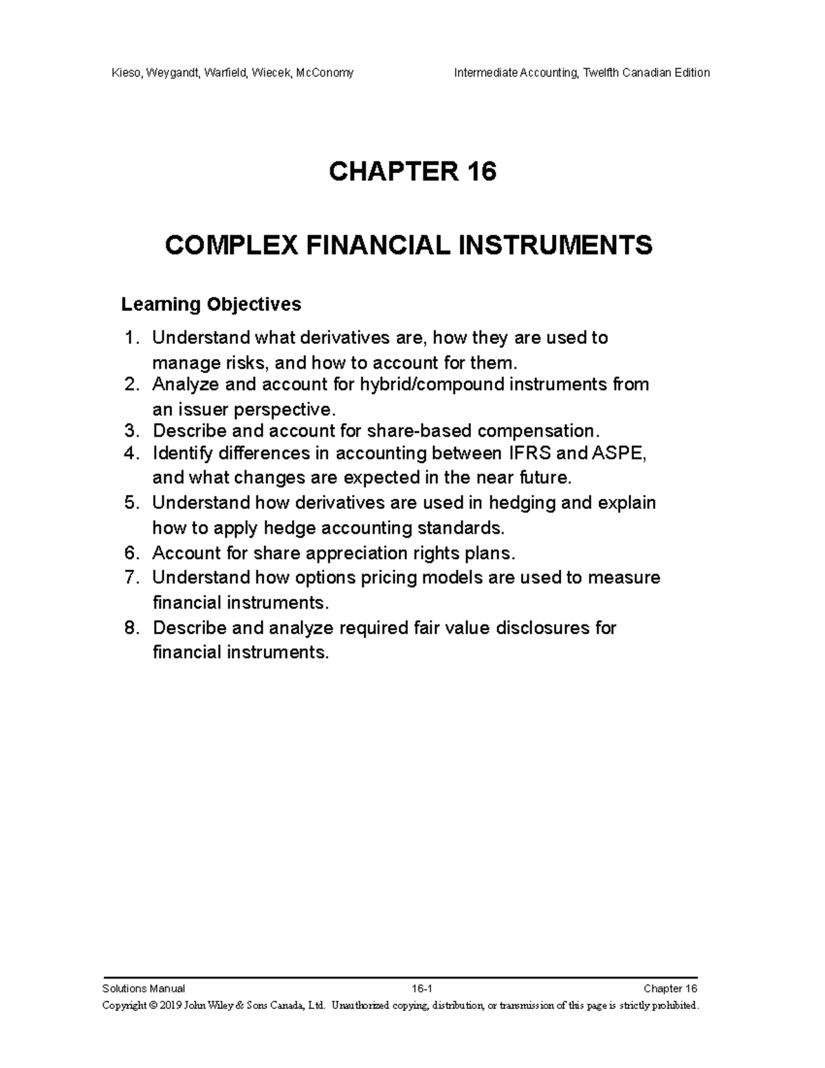 Ch16 - Textbook Question & Answers - ACCT 2520 - U Of W - Studocu