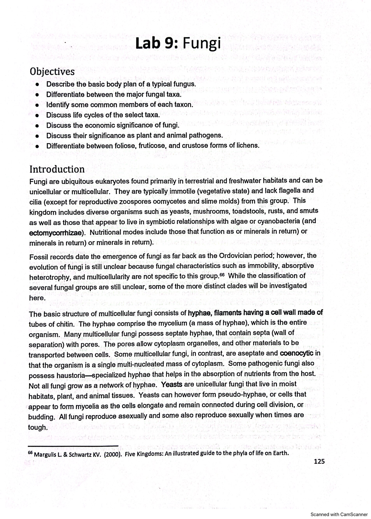 Lab9Submission-P - Lab 9, Fungi - BSC 1011H - Studocu