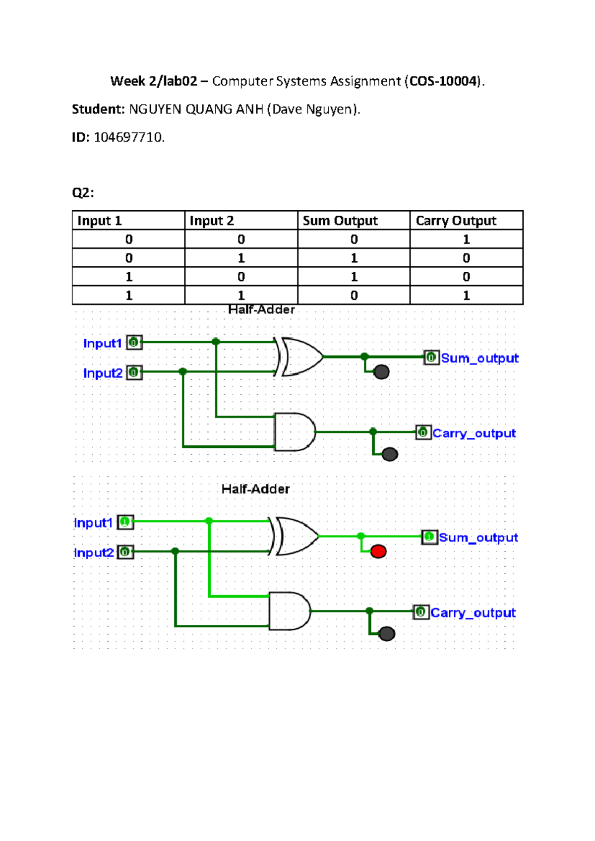 cos10004 assignment 2