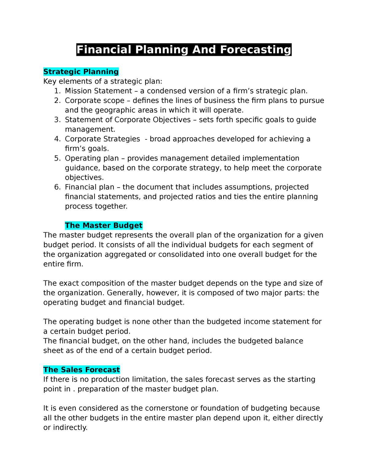 3 07 financial planning graded assignment