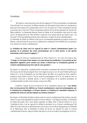 4 Le président de la République (imprimé) - Droit constitutionnel TD 4 ...
