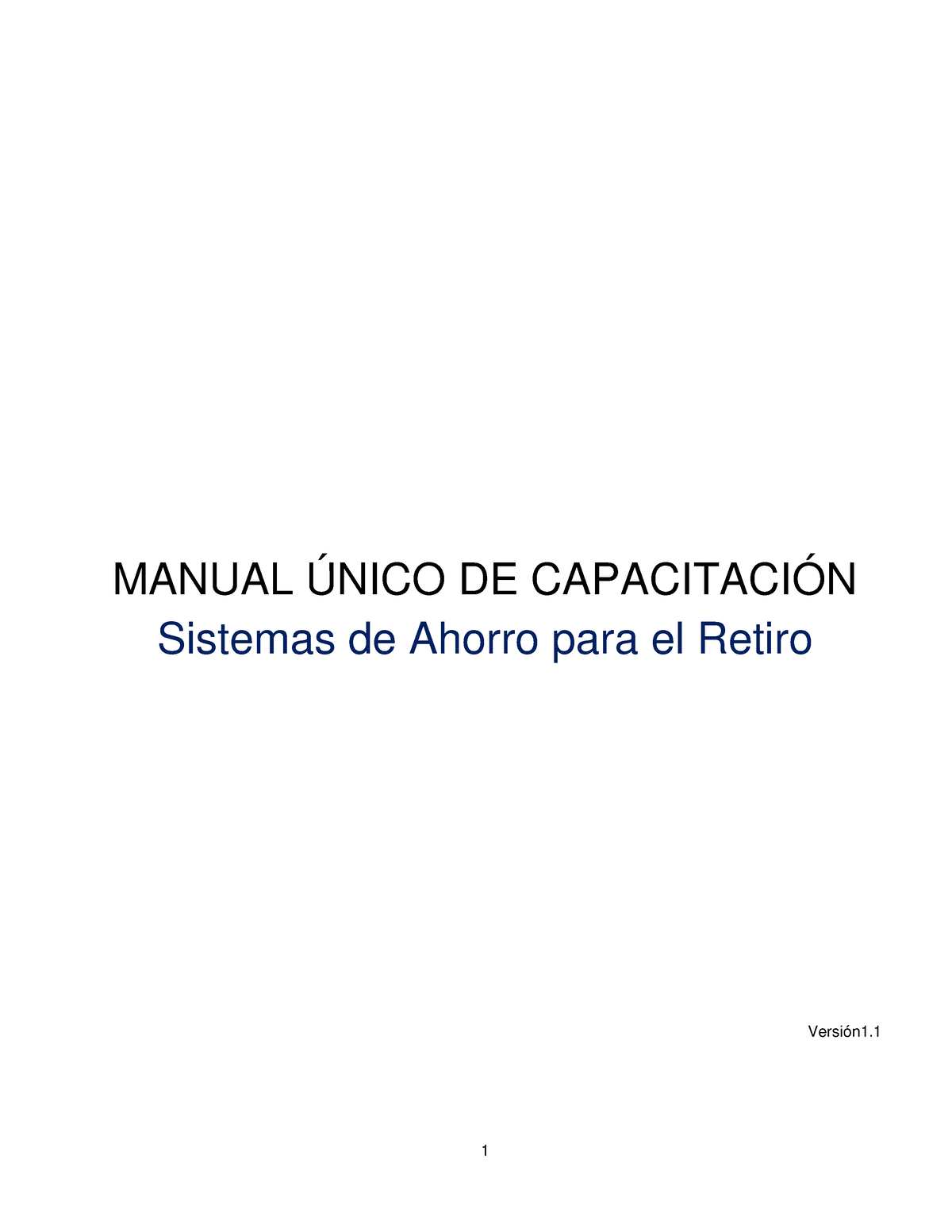 Manual Unico De Capacitaci Ã³n (Afore) - MANUAL ÚNICO DE CAPACITACIÓN ...