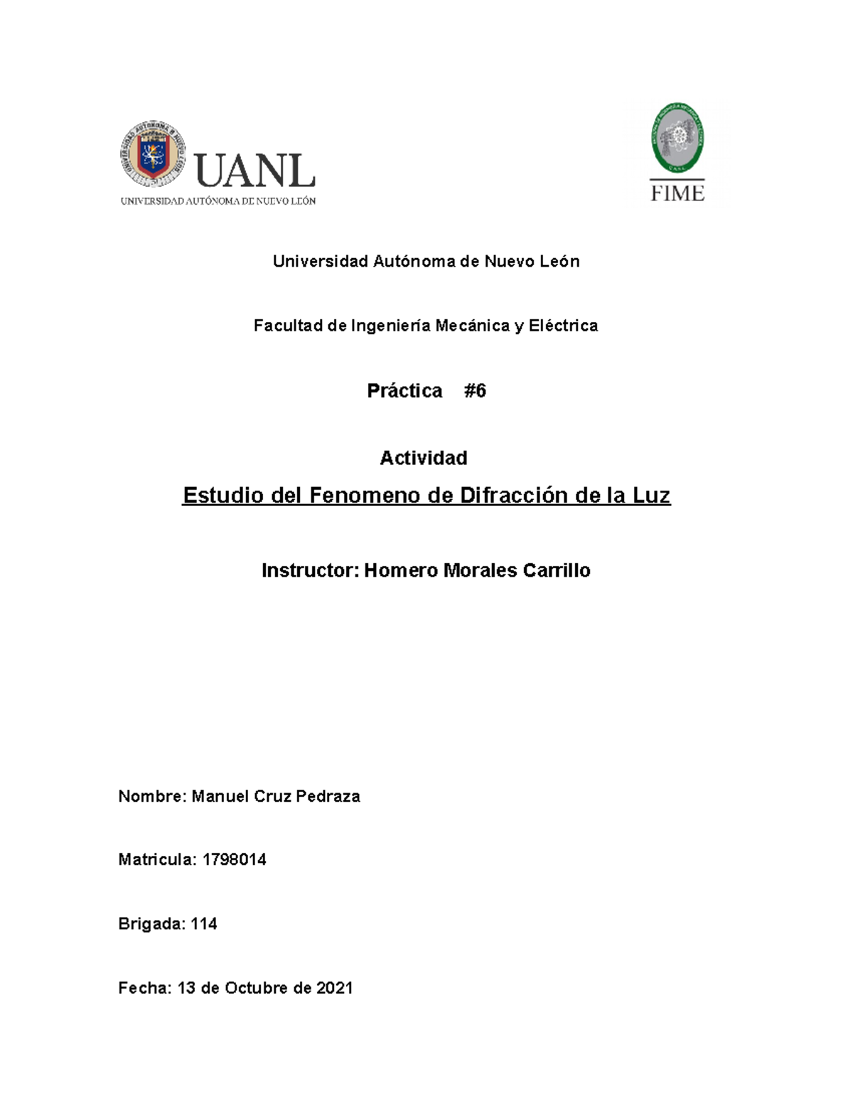 P6 F4 - Practica De Laboratorio De Fisica 4 De La Facultad De ...