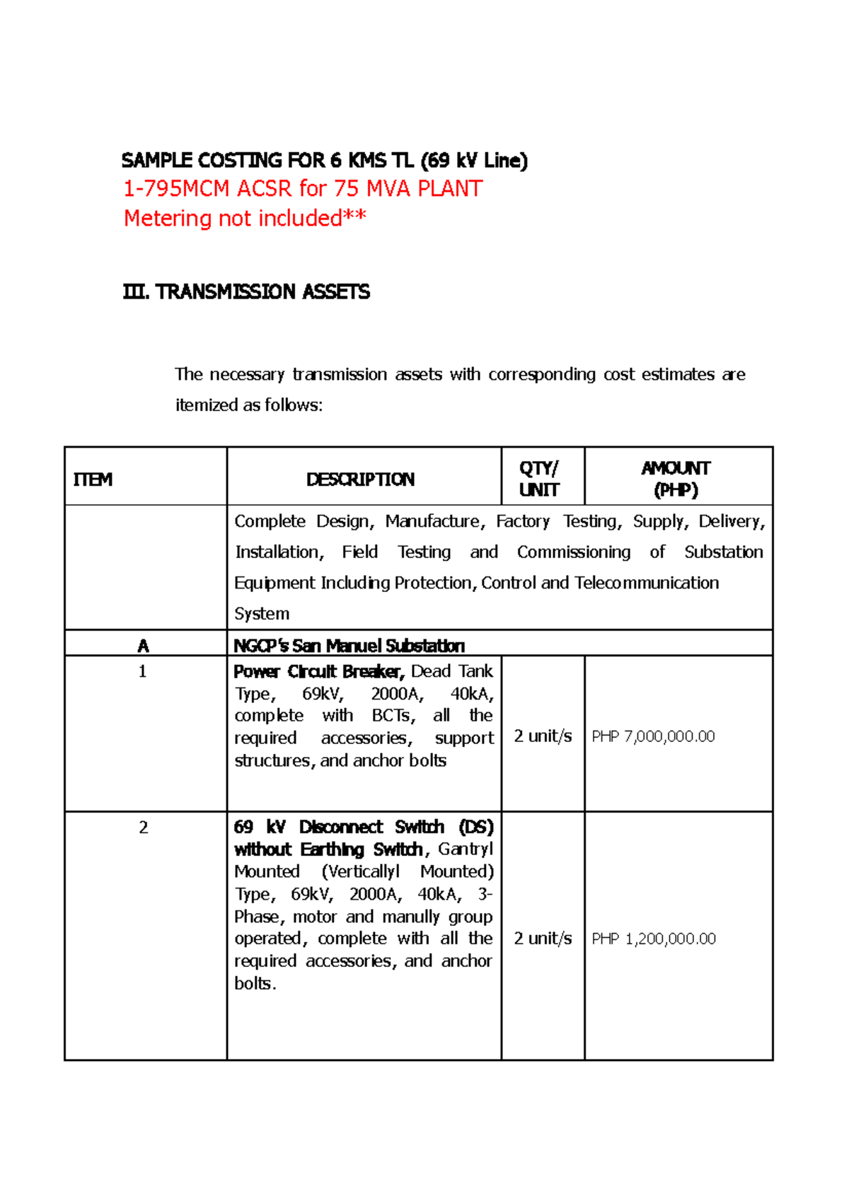 sample-cost-sample-costing-for-6-kms-tl-69-kv-line-1-795mcm-acsr