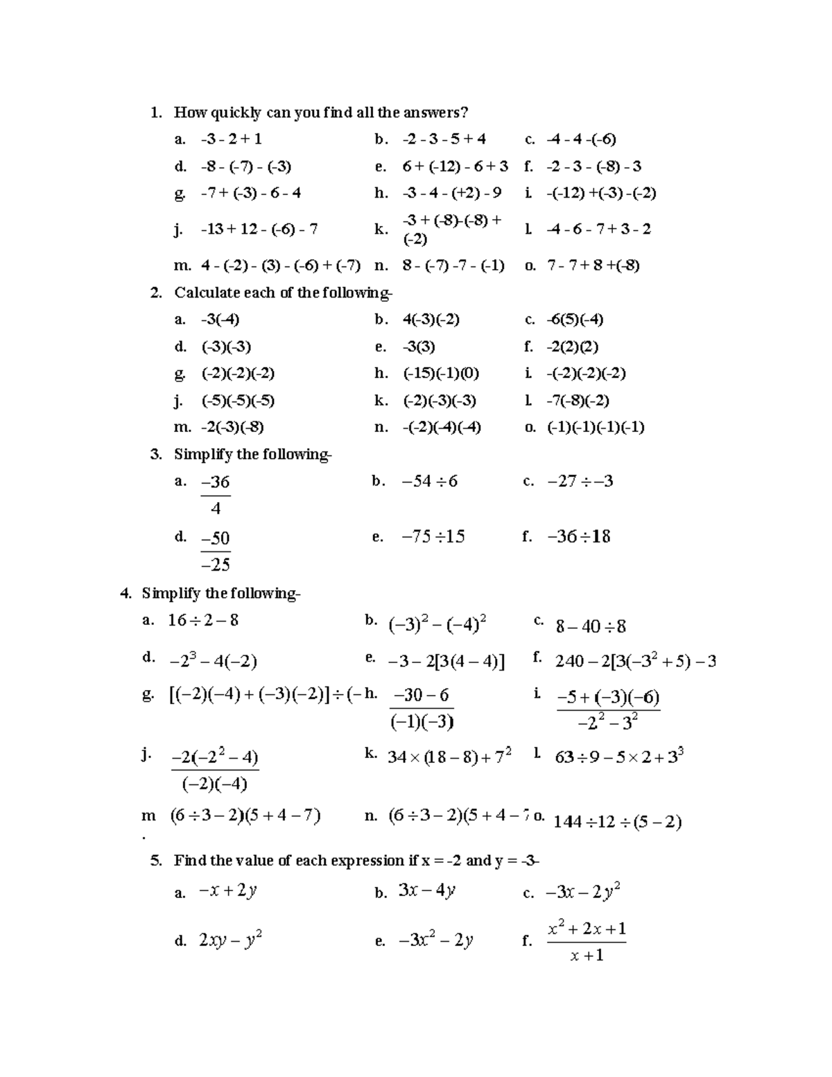 Operations review chapter summary - MATH-128 - Centennial College - Studocu