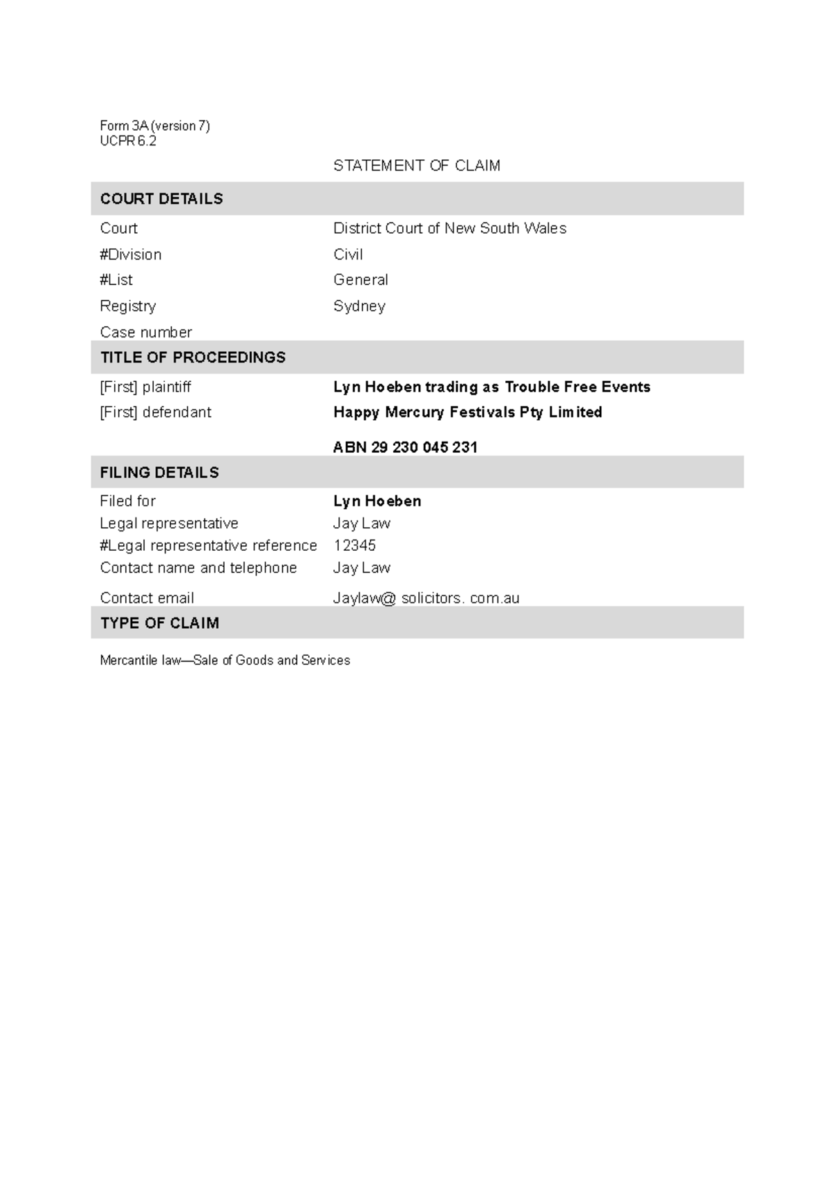 Answer Assignment for the college of law ethics. Form 3A (version 7