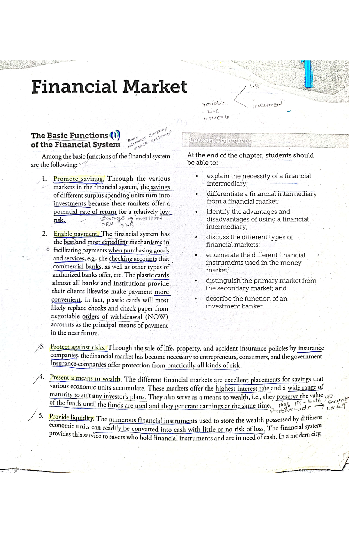 Chapter 1 Financial Market - BS Accountancy - Studocu