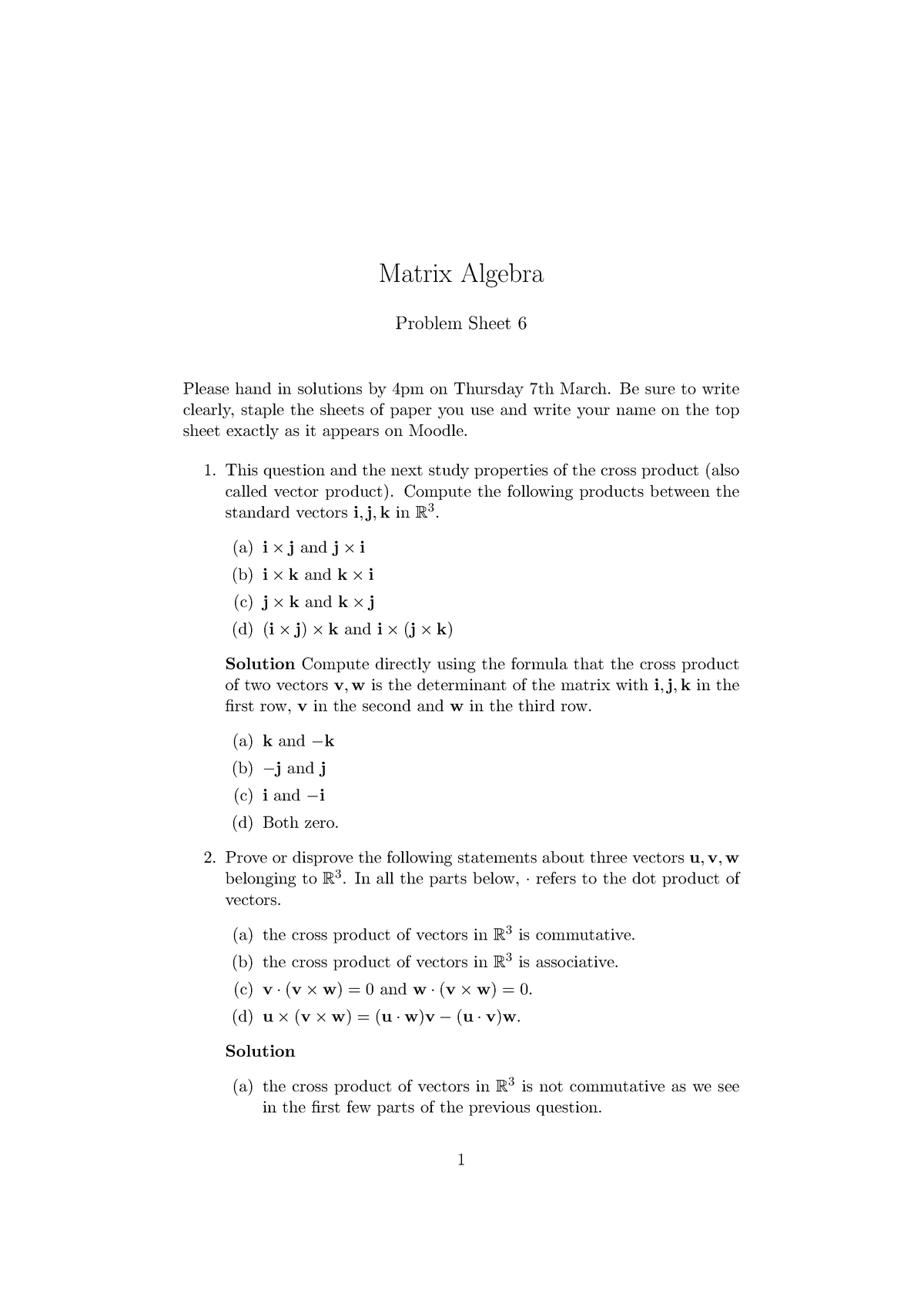 Mt10 Sheet 6 Solution Rhul Studocu