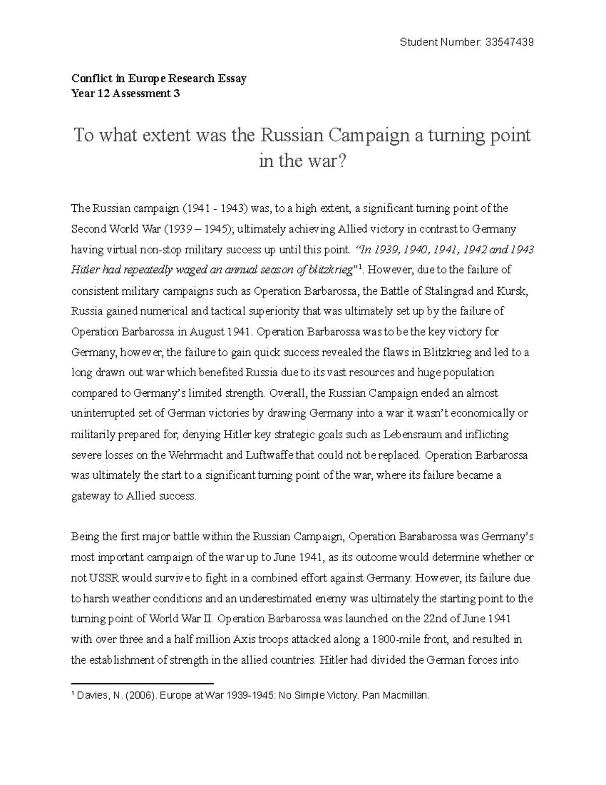 Untitled document - Google Docs print final - Conflict in Europe ...