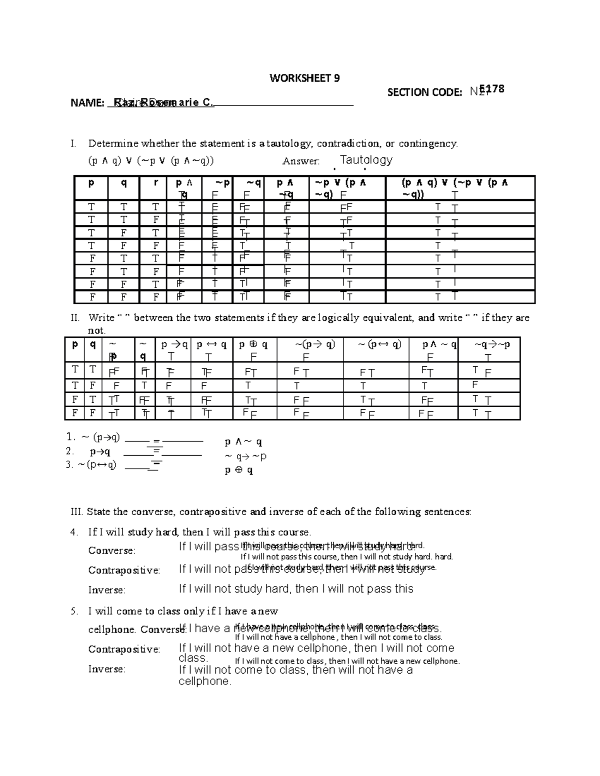 worksheet-9-determine-whether-the-statement-is-a-tautology