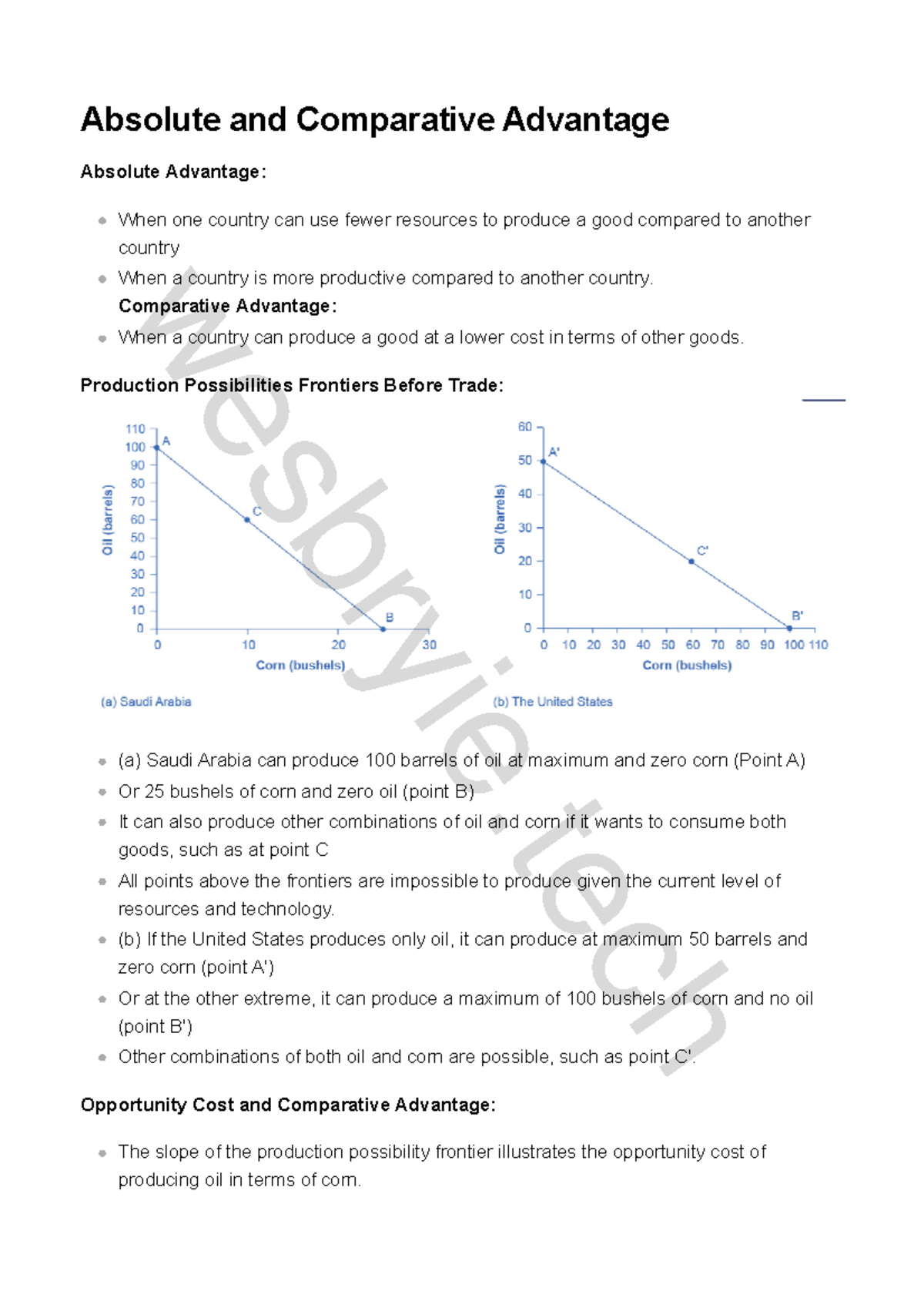 Absolute And Comparative Advantage - Absolute And Comparative Advantage ...