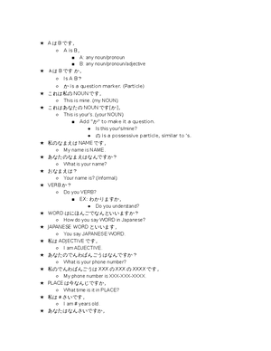 Sentence Formulas Is Any Noun Pronoun Any Noun Pronoun Adjective Is Is Question Studocu