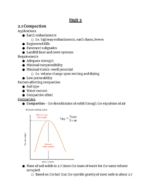 Geotech Test 2 Cheat Sheet - CE3710 - Studocu