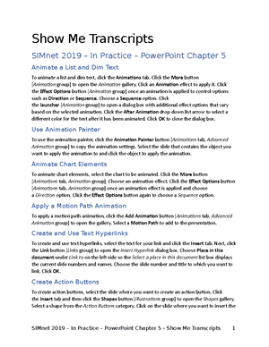 SM Transcripts In Practice Power Point Chapter 04 - Show Me Transcripts ...