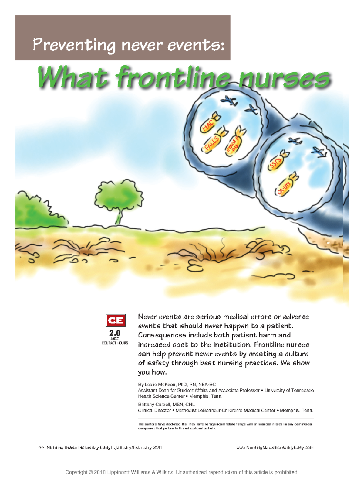 Never Events Article 1 - 44 Nursing made Incredibly Easy! January ...