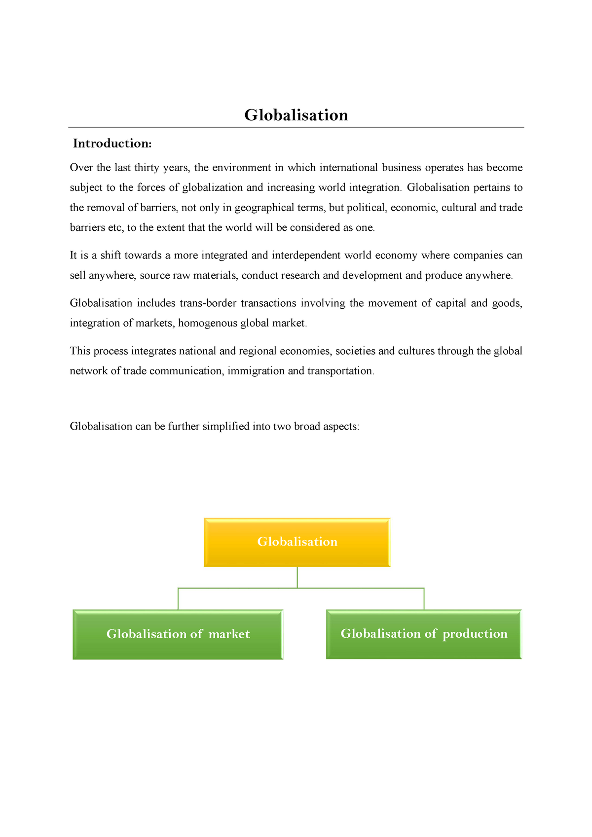 globalisation introduction essay