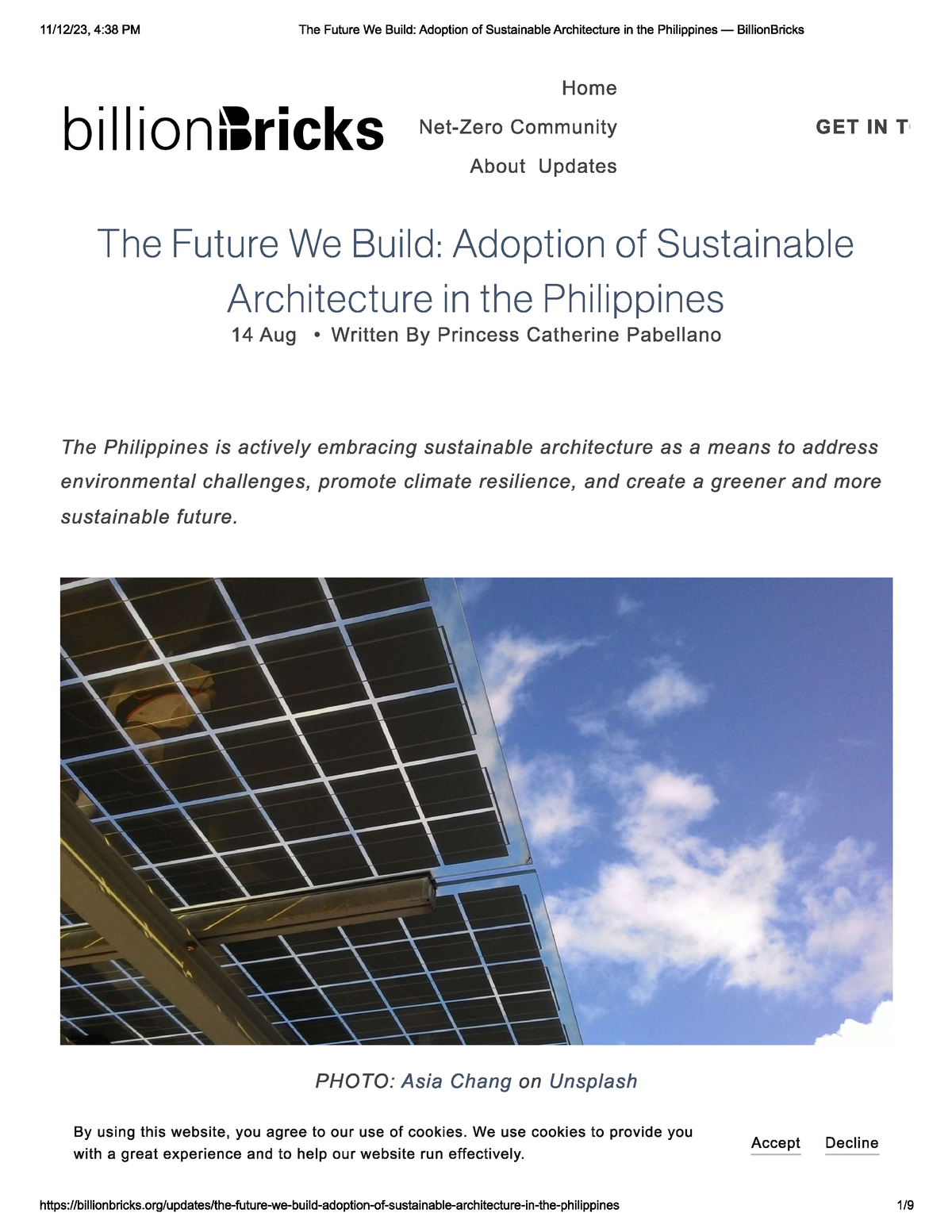 Sustainable Architecture - BS Architecture - Studocu