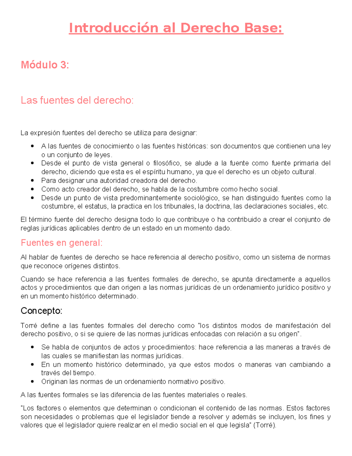 Resúmen Intro al Derecho Base M3, M4 - Introducción al Derecho Base ...