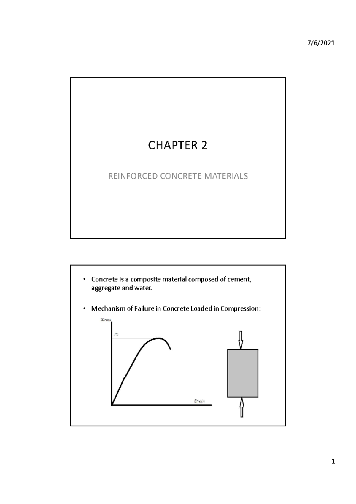 Chapter 2 summary reinforced concrete chapter 2 reinforced concrete