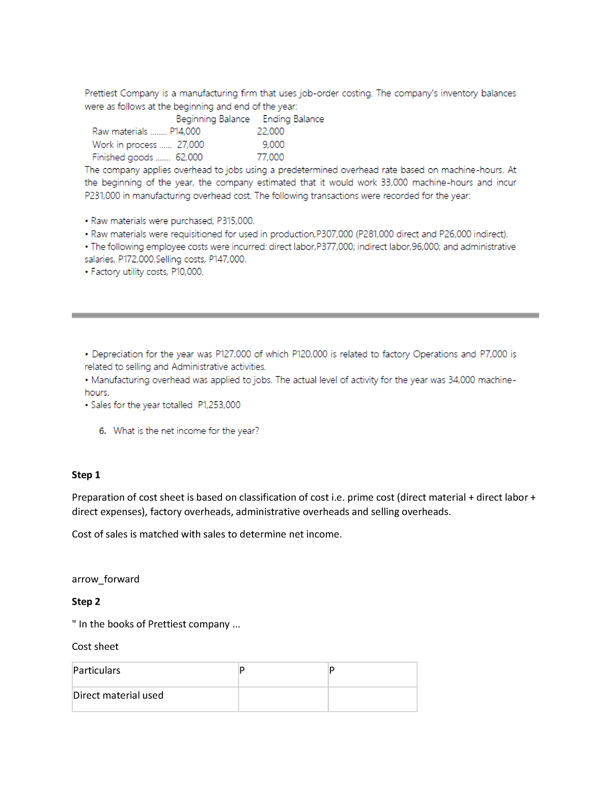 quiz-2-job-order-cost-accounting-step-1-preparation-of-cost-sheet-is