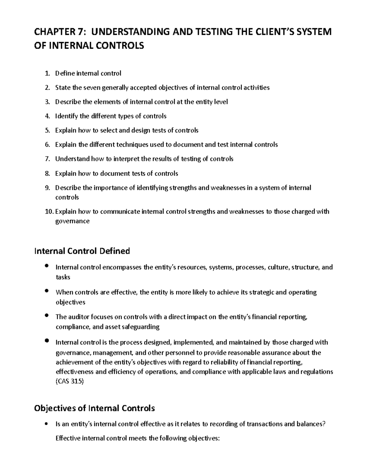 Chapter 7 CHAPTER 7 UNDERSTANDING AND TESTING THE CLIENT’S SYSTEM OF