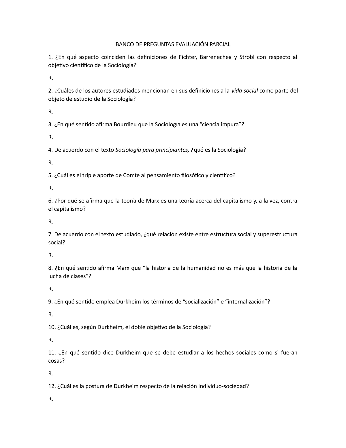 Banco DE Preguntas Evaluación Parcial - BANCO DE PREGUNTAS EVALUACIÓN ...