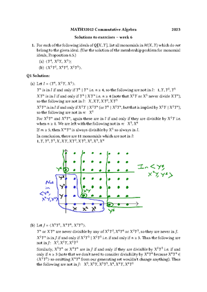 Exercises 3-solutions - MATH32012 Commutative Algebra 2023 Solutions to ...