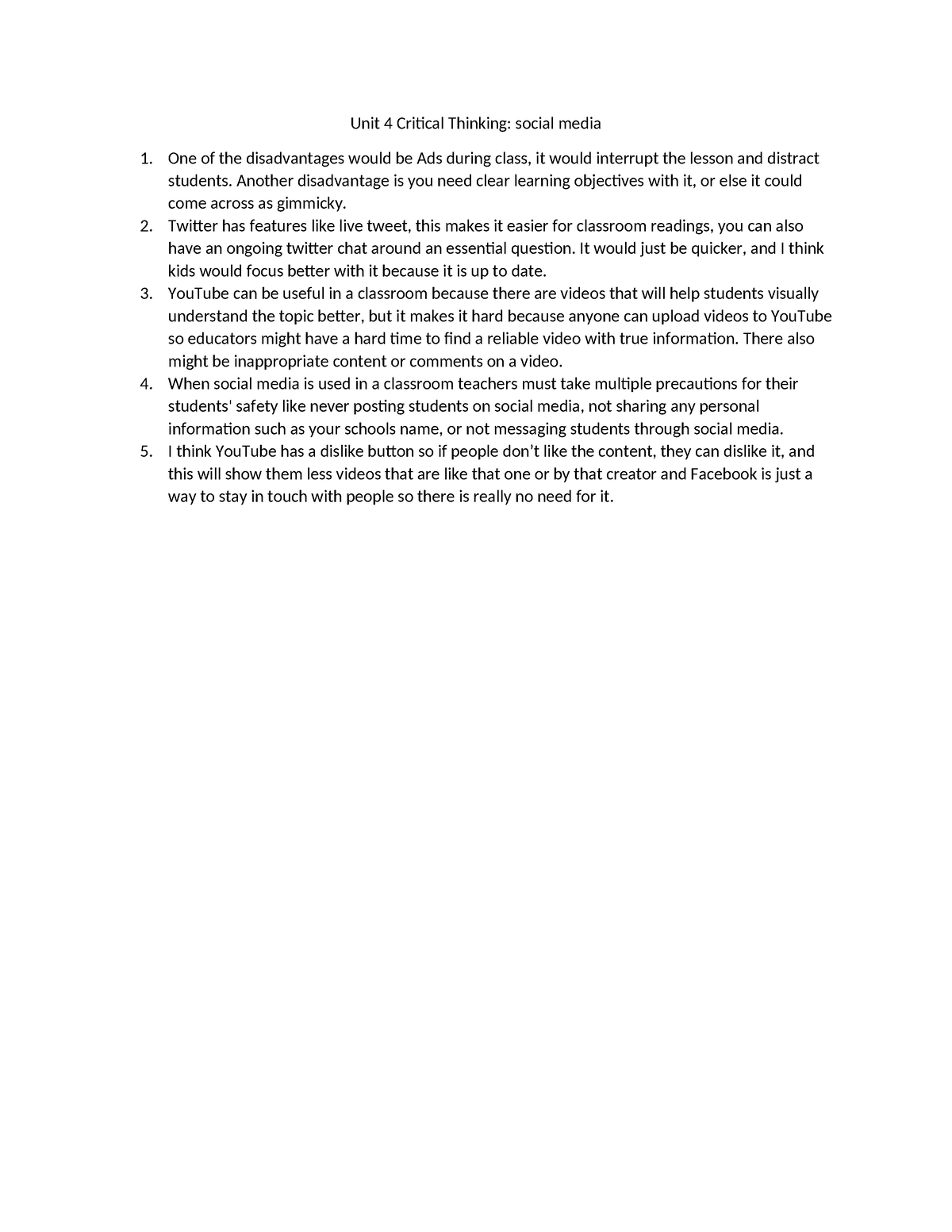 unit 4 critical thinking questions sociology