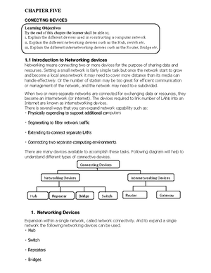 Chapter Three - Notes for Data Communications - CHAPTER THREE NETWORK ...