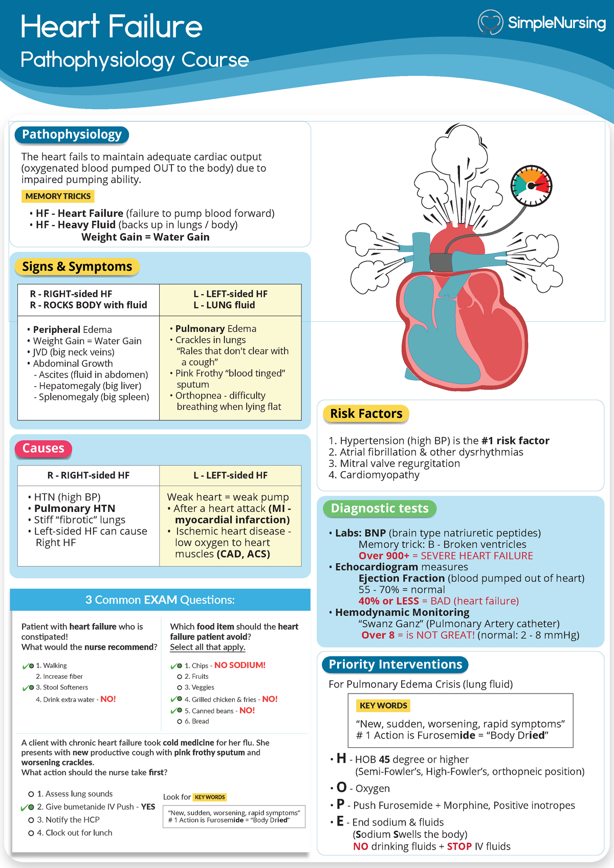 1. Heart Failure - Patho, Signs & Causes - Heart Failure ...