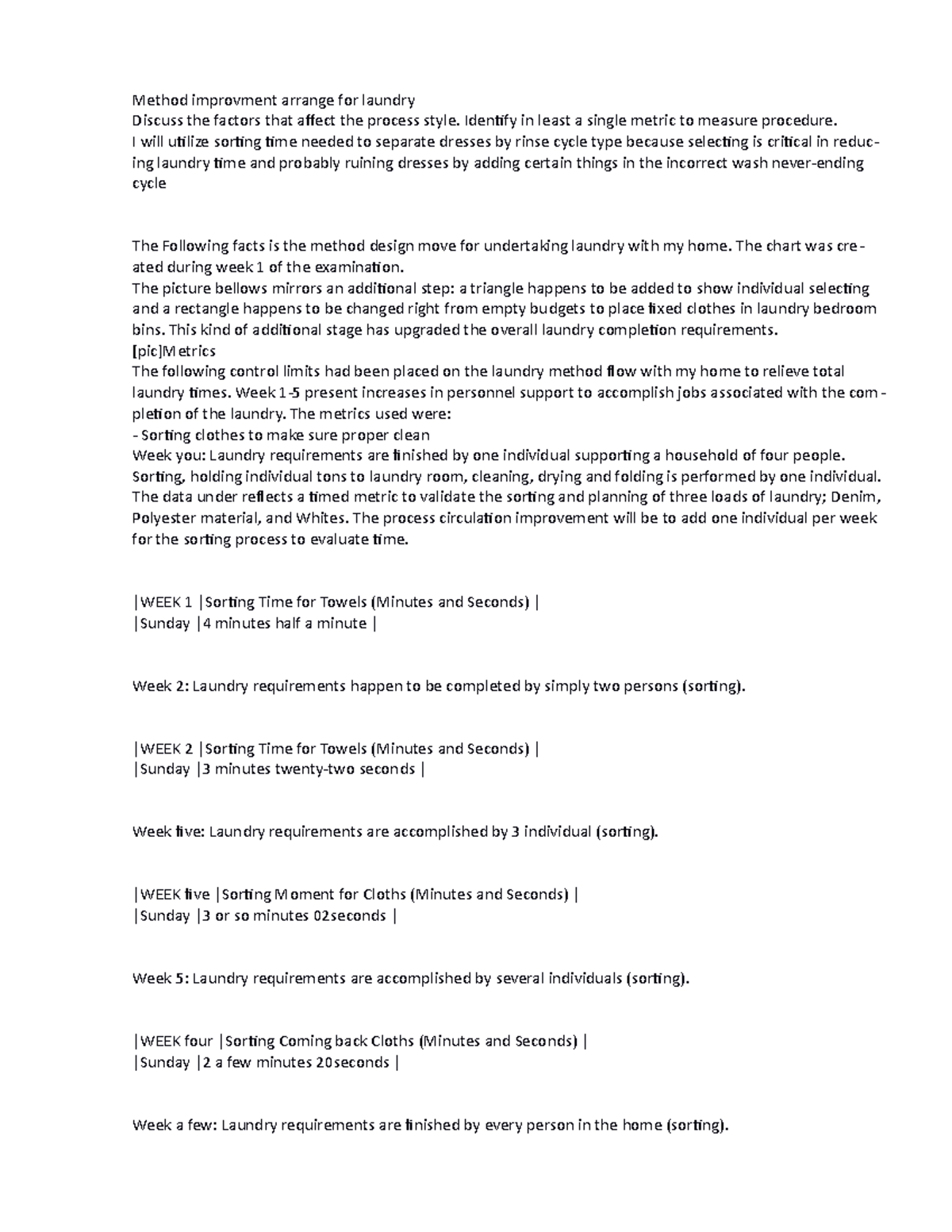 Ops 571 Process Improvement Plan Wk 5 Ops 5711 - Method improvment ...