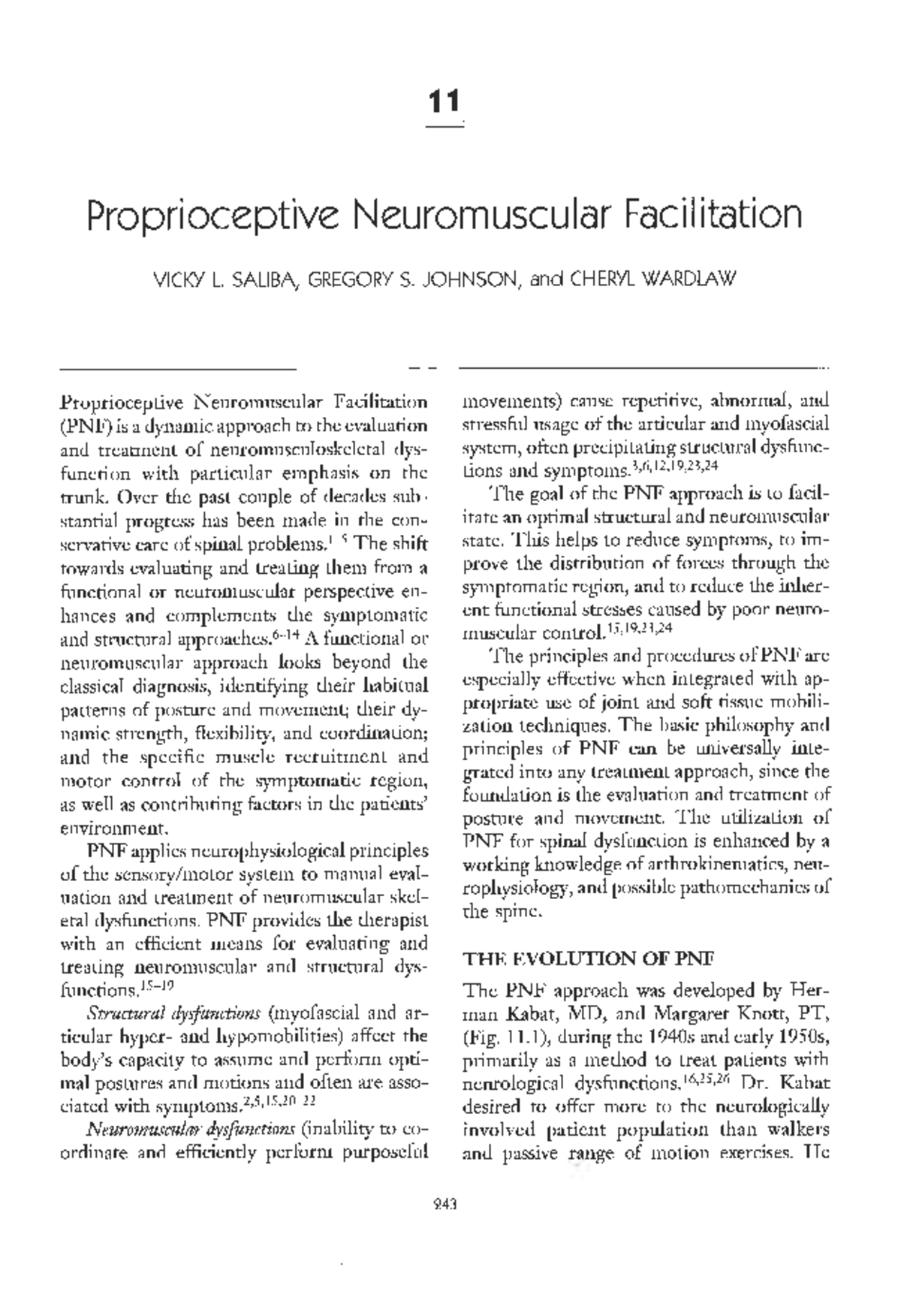 Pnf article - Please give me notes - 11 Proprioceptive Neuromuscular ...