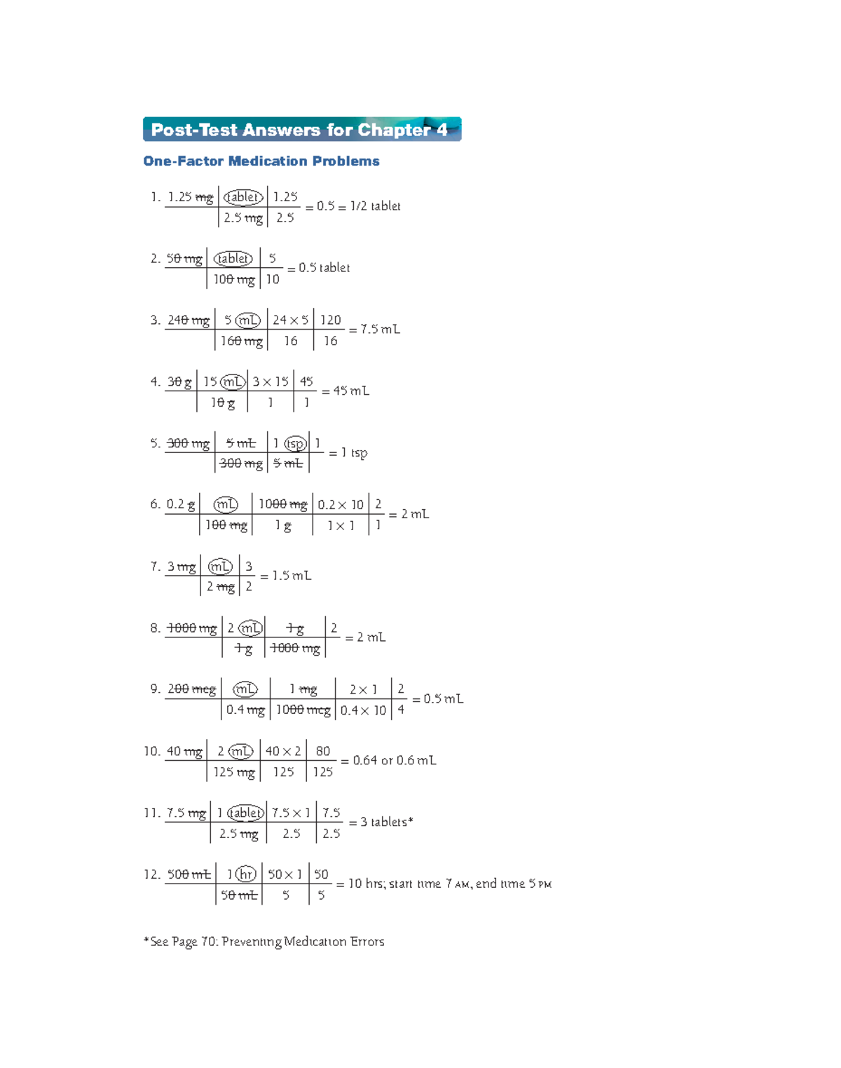med-math-6th-ed-chapter-4-answers-post-test-answers-for-chapter-4-one